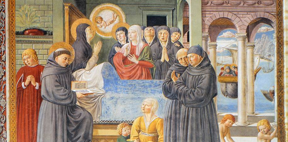 Benozzo Gozzoli, Morte di Santa Monica, Convento Sant'Agostino - San Gimignano